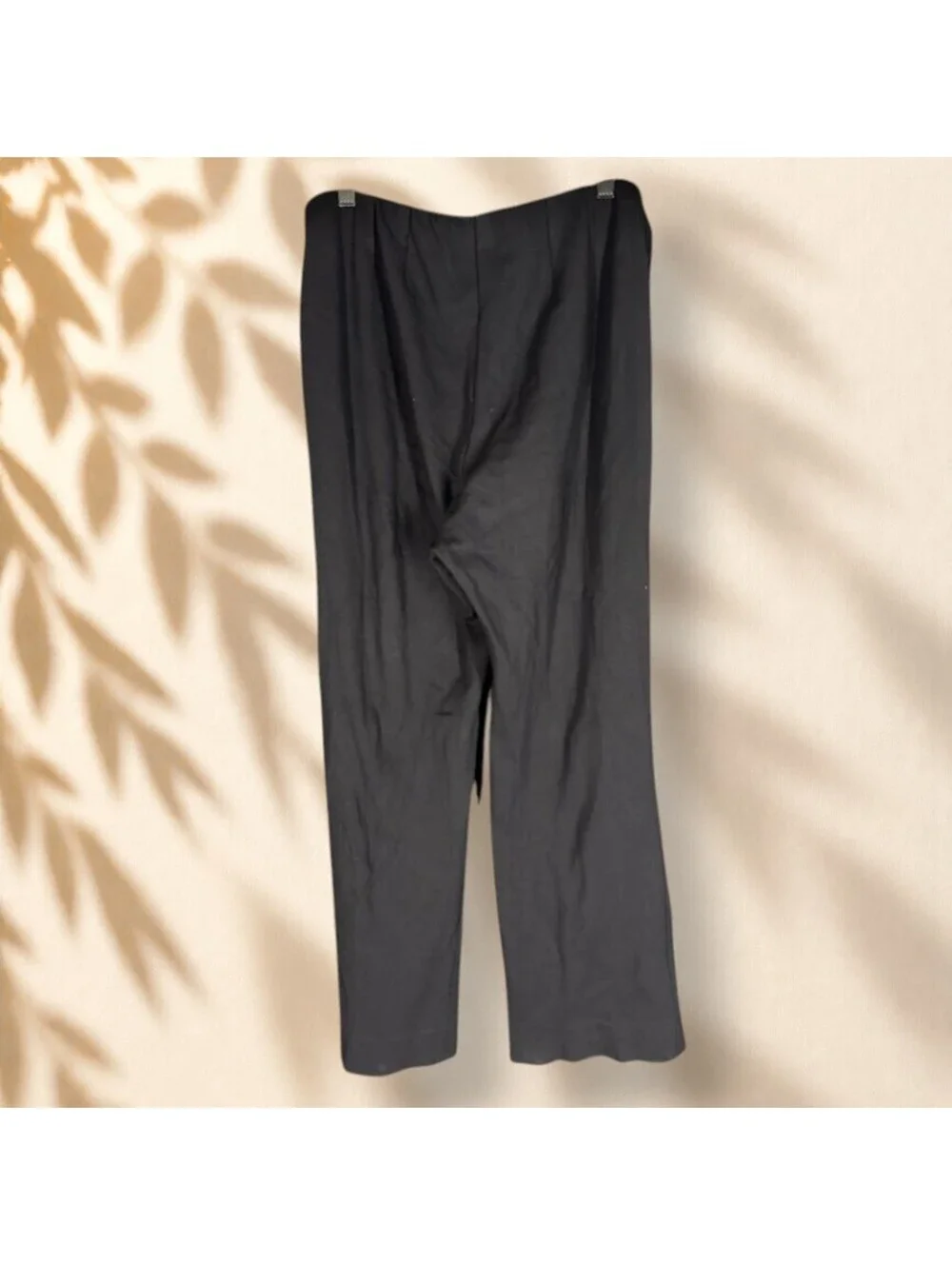 Coldwater Creek Dress Pants Women 14 Black High Rise Flat Front Classic Fit